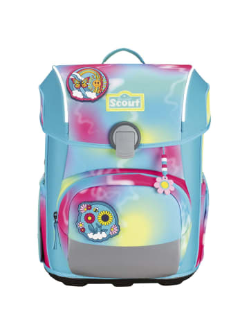 Scout Neo Exklusiv Safety Light - Schulranzen Set 5tlg. (Flames) in Happy Rainbow