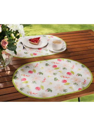 Erwin Müller Baumwollmischung Tischset 2er-Pack in rosa-grün