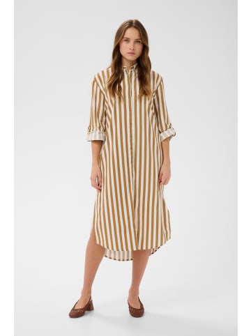 SAINT TROPEZ Kleid ZalindaSZ Gerade Passform in Tiger's Eye Ice Stripe