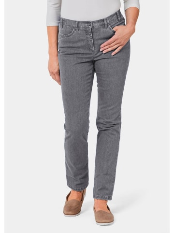 GOLDNER Jeanshose LOUISA Jeans LOUISA mit Stickerei in grau