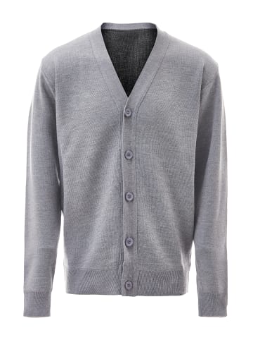 nowles Cardigan in Hellgrau Melange