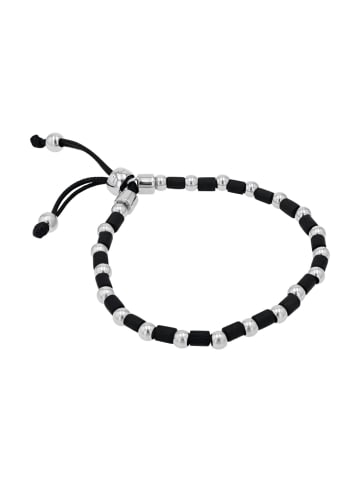 Tom Tailor Armband Edelstahl, synth. Gummi, Textil in silber