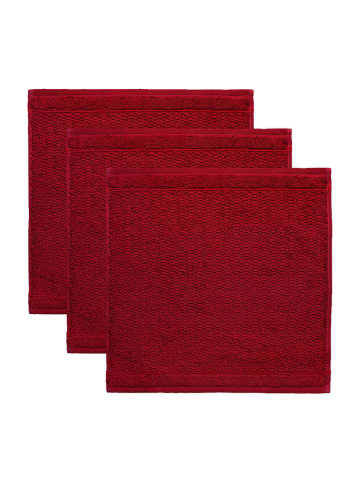 Möve for Frottana Seiftuch Pearl 3er Pack in ruby