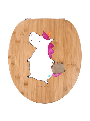 Mr. & Mrs. Panda Motiv WC Sitz Einhorn Koffer ohne Spruch in Braun