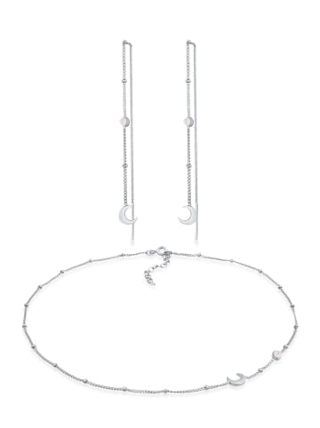 Elli Schmuckset 925 Sterling Silber Halbmond, Astro, Schmuckset in Silber