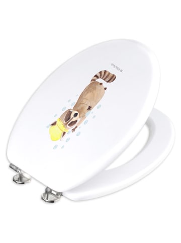 Mr. & Mrs. Panda WC Sitz Waschbär ohne Spruch in Weiß