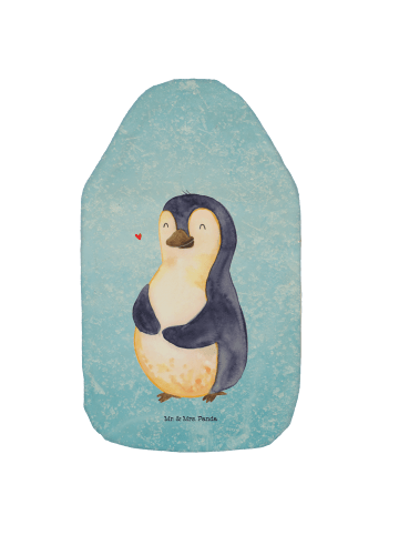 Mr. & Mrs. Panda Wärmflasche Pinguin Diät ohne Spruch in Eisblau