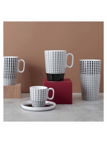 RITZENHOFF Kaffeebecher XL Genussklasse 525 ml schwarz-weiß in schwarz-weiß