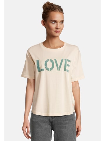 Salzhaut Rundhals T-Shirt für Damen in beige