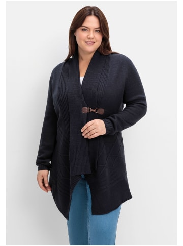 sheego by Joe Browns Longstrickjacke in tiefblau