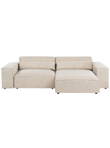 Beliani 2-Sitzer Sofa HELLNAR in Beige - (W) 262 x (H) 70 x (L) 176 cm linksseitig