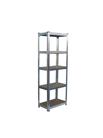 relaxdays Schwerlastregal in Silber - (B)50 x (H)180 x (T)30 cm