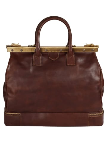 piké Reisetasche echt Leder in braun