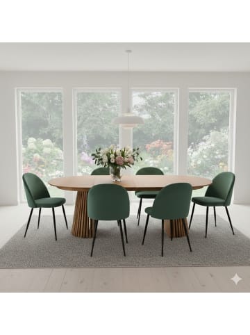 ebuy24 Essgruppe Tokyo Avantgarde 7-teilig Natur 120 x 120 cm