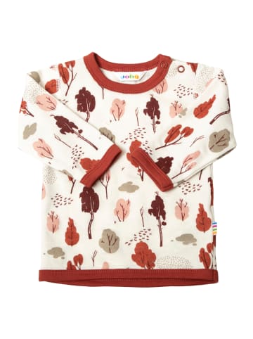 Joha Merinowolle/Bio-Bambus Langarmshirt in red aop