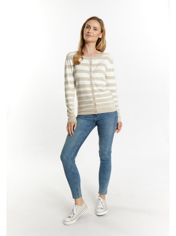 usha BLUE LABEL Damen Strickjacke in Stein Wollweiss
