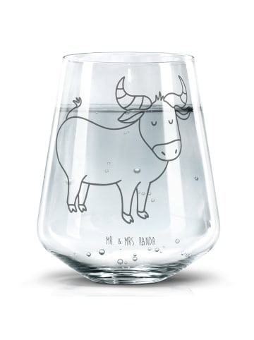 Mr. & Mrs. Panda Blümchentailglas Sternzeichen Stier ohne Spruch in Transparent