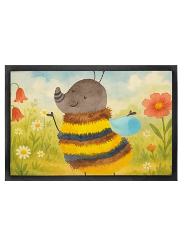 Mr. & Mrs. Panda Fußabstreifer Hummel flauschig Design ohne Spruch in Weiß