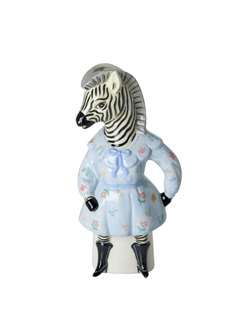 Rice Keramik Vase in Zebra Shape Nathalie Lété in blau