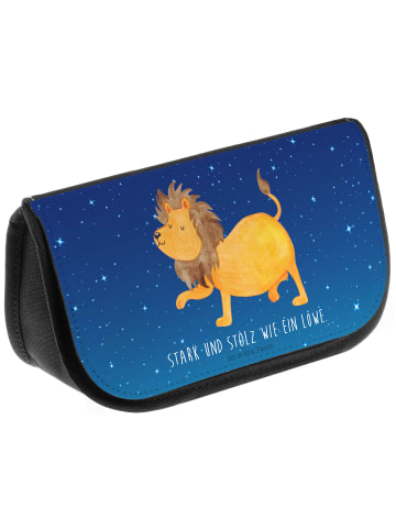 Mr. & Mrs. Panda kosmetiktäschchen Sternzeichen Löwe mit Spruch in Sternenhimmel Blau