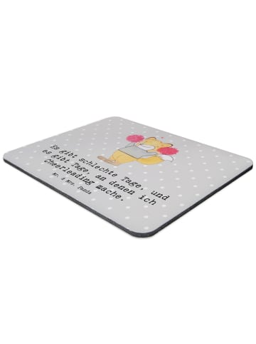 Mr. & Mrs. Panda Mauspad Fuchs Cheerleader mit Spruch in Grau Pastell