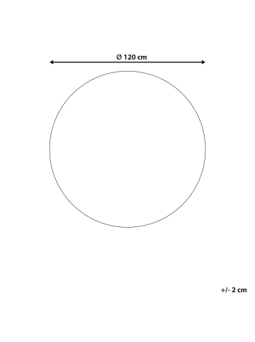 Beliani Outdoorteppich PANAJI in Grau/Weiß - (W) 120 x (L) 120 cm
