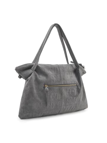 FREDs BRUDER Velvet Wild Schultertasche Leder 59 cm in dark grey