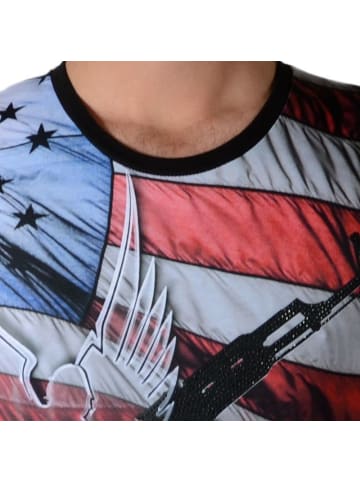 Celebry Tees T-Shirt „Gun America“ Schwarz
