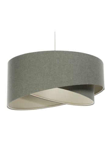 Licht-Erlebnisse Pendelleuchte Ø 60 x (T)95 cm in Weiß Grau