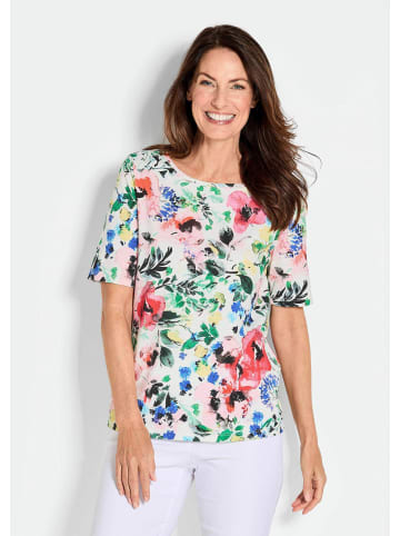 GOLDNER Shirt Florales Shirt in bunten Farben mit Halbarm in bunt / gemustert