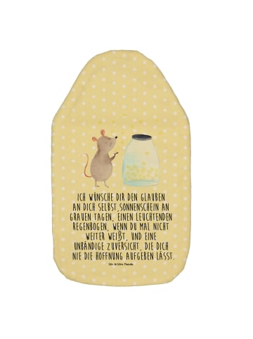 Mr. & Mrs. Panda Wärmekissen Maus Sterne mit Spruch in Gelb Pastell