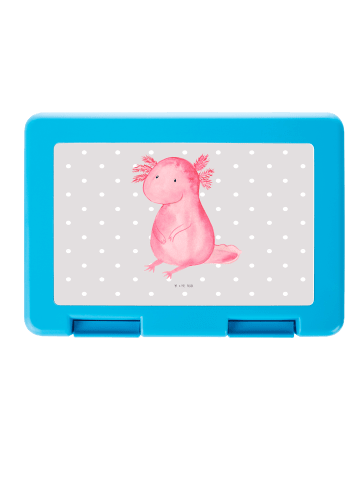 Mr. & Mrs. Panda Brotdose Axolotl Niedlich ohne Spruch in Grau Pastell