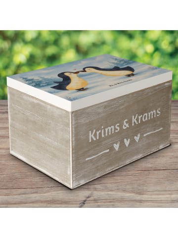 Mr. & Mrs. Panda Box Pinguin Liebe Design ohne Spruch in Weiß