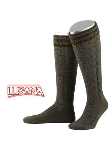 Lusana Trachten-Socken in grün