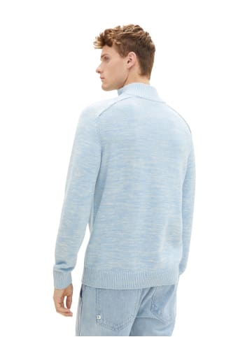 Tom Tailor Pullover KNITTED TROYER in Blau