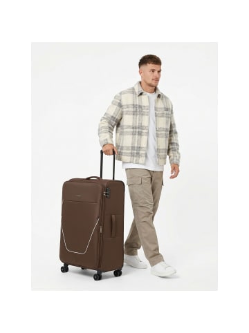 Stratic taska 4 Rollen Trolley L 76 cm mit Dehnfalte coffee