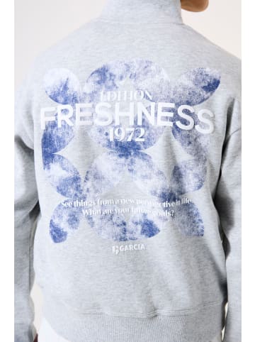 Garcia Troyer Hoodie mit Backprint in mid grey melee