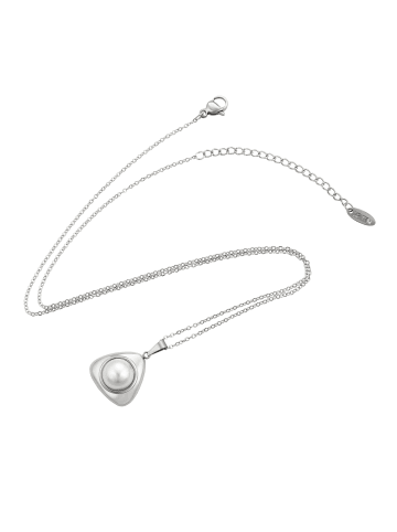 faina Women Charm Necklace in Silver White