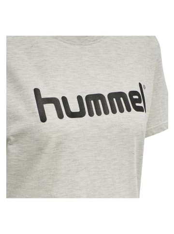 Hummel T-Shirt Training Kurzarm Sport Rundhals Figurbetont in Grau