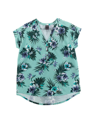 Jack Wolfskin Bluse Victoria Tropical Shirt Damen Bluse Hemd Funktions in Blau