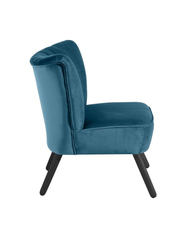 others SESSEL Kadisha Bezug Samtvelours Buche schwarz lackiert / petrol