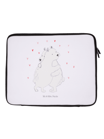 Mr. & Mrs. Panda Notebook Tasche Eisbär Umarmen ohne Spruch in Weiß