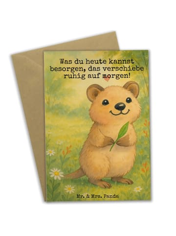 Mr. & Mrs. Panda Grußkarte Quokka Happy Design mit Spruch in Weiß