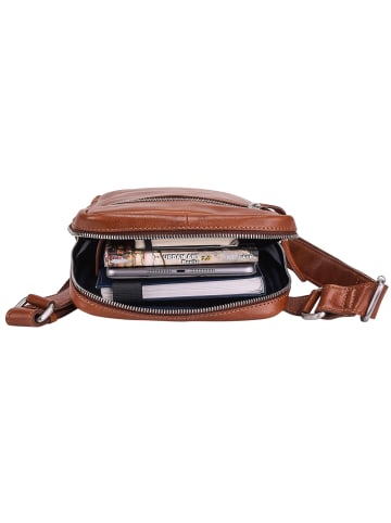 Leonhard Heyden Cambridge Umhängetasche Leder 18 cm cognac