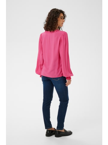 Kaffe Langarm-Bluse KAelly Regular fit in Pink Power