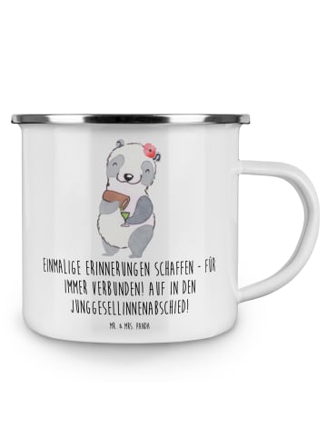Mr. & Mrs. Panda Emaille Tasse Junggesellinnenabschied Erinnerun... in Weiß