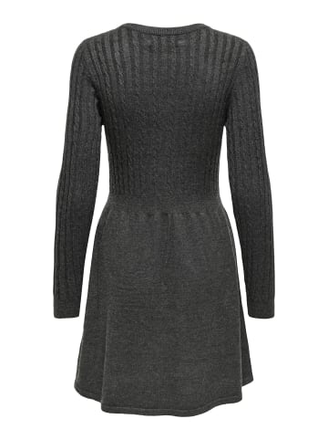 ONLY Strickkleid in Dark Grey Melange