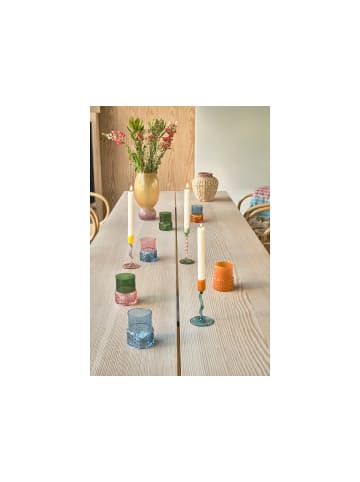 Villa Collection Teelichthalter Glow in Blau/Amber