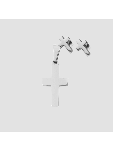 Adeliás Unisex Anhänger – Kreuz Kreuzanhänger aus Edelstahl in silber