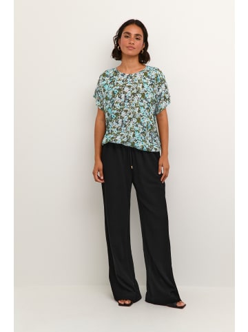 Kaffe Ärmellose Bluse KAamber Loose fit in Blue/Green Abstract Flower